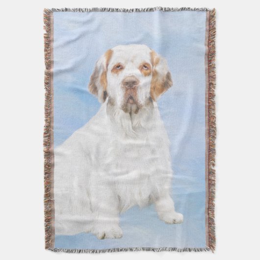 Clumber-spaniel schilderen - Kute Original Dog Art Deken (Voorkant Verticaal)