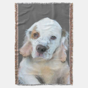 Clumber-spaniel schilderen - Kute Original Dog Art Deken