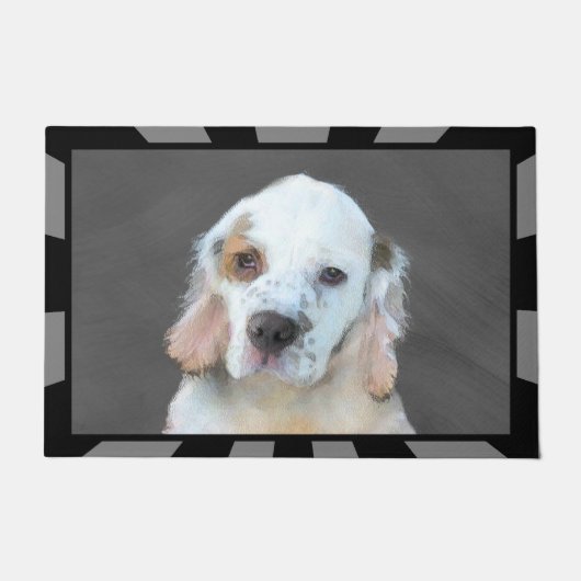 Clumber-spaniel schilderen - Kute Original Dog Art Deurmat (Voorkant)