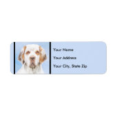Clumber-spaniel schilderen - Kute Original Dog Art Etiket (Voorkant)