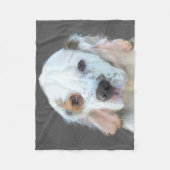 Clumber-spaniel schilderen - Kute Original Dog Art Fleece Deken (Voorkant)
