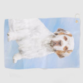 Clumber-spaniel schilderen - Kute Original Dog Art Golfhanddoek (Horizontaal)