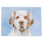 Clumber-spaniel schilderen - Kute Original Dog Art Groot Cadeauzakje (Voorkant)