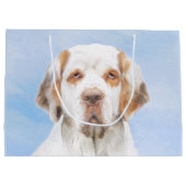 Clumber-spaniel schilderen - Kute Original Dog Art Groot Cadeauzakje (Achterkant)