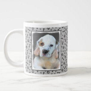 Clumber-spaniel schilderen - Kute Original Dog Art Grote Koffiekop
