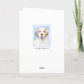 Clumber-spaniel schilderen - Kute Original Dog Art Kaart (Achterkant)