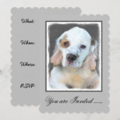Clumber-spaniel schilderen - Kute Original Dog Art Kaart (Voorkant / Achterkant)
