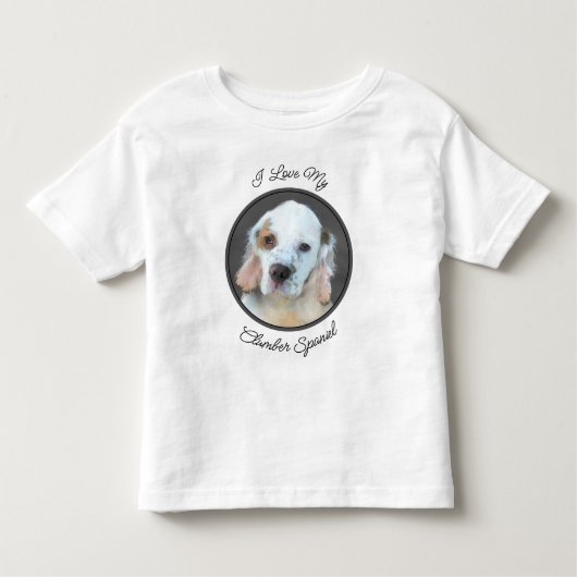 Clumber-spaniel schilderen - Kute Original Dog Art Kinder Shirts (Voorkant)