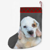 Clumber-spaniel schilderen - Kute Original Dog Art Kleine Kerstsok (Achterkant)