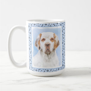 Clumber-spaniel schilderen - Kute Original Dog Art Koffiemok
