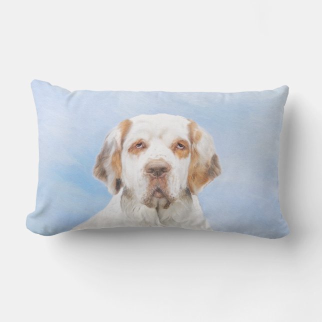Clumber-spaniel schilderen - Kute Original Dog Art Kussen (Voorkant)