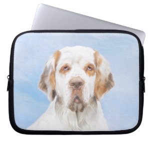 Clumber-spaniel schilderen - Kute Original Dog Art Laptop Sleeve