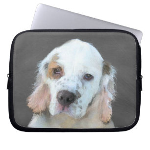Clumber-spaniel schilderen - Kute Original Dog Art Laptop Sleeve