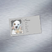 Clumber-spaniel schilderen - Kute Original Dog Art Magnetisch Visitekaartje (Voorbeeld)