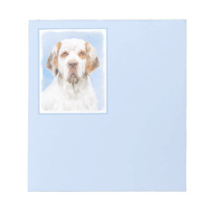 Clumber-spaniel schilderen - Kute Original Dog Art Notitieblok
