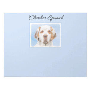 Clumber-spaniel schilderen - Kute Original Dog Art Notitieblok