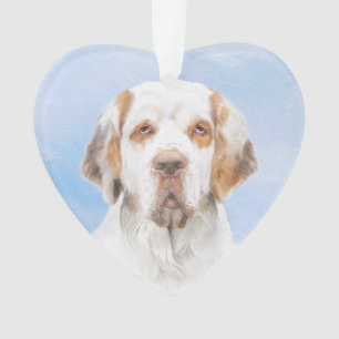 Clumber-spaniel schilderen - Kute Original Dog Art Ornament