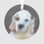 Clumber-spaniel schilderen - Kute Original Dog Art Ornament (achterkant)