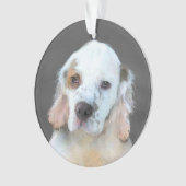 Clumber-spaniel schilderen - Kute Original Dog Art Ornament (voorkant)