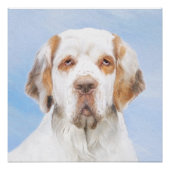 Clumber-spaniel schilderen - Kute Original Dog Art Perfect Poster (Voorkant)