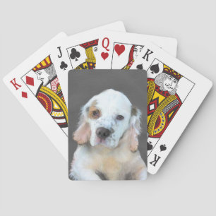Clumber-spaniel schilderen - Kute Original Dog Art Pokerkaarten