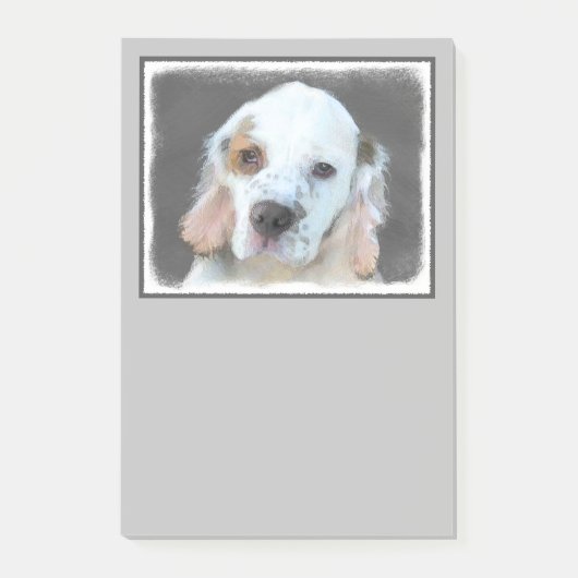 Clumber-spaniel schilderen - Kute Original Dog Art Post-it® Notes (Voorkant)