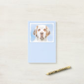 Clumber-spaniel schilderen - Kute Original Dog Art Post-it® Notes (Op bureau)