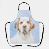 Clumber-spaniel schilderen - Kute Original Dog Art Schort (Voorkant)