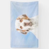 Clumber-spaniel schilderen - Kute Original Dog Art Spandoek (Verticaal)