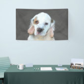 Clumber-spaniel schilderen - Kute Original Dog Art Spandoek (Beurs)