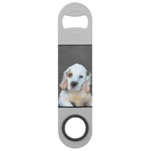 Clumber-spaniel schilderen - Kute Original Dog Art Speed Flessenopener