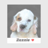 Clumber-spaniel schilderen - Kute Original Dog Art Sticker (Vel)