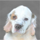 Clumber-spaniel schilderen - Kute Original Dog Art Sticker (Voorkant)