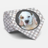 Clumber-spaniel schilderen - Kute Original Dog Art Stropdas (Opgerold)