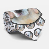 Clumber-spaniel schilderen - Kute Original Dog Art Stropdas (Opgerold)