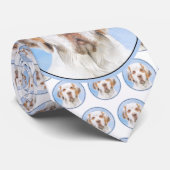 Clumber-spaniel schilderen - Kute Original Dog Art Stropdas (Opgerold)