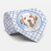 Clumber-spaniel schilderen - Kute Original Dog Art Stropdas (Opgerold)