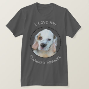Clumber-spaniel schilderen - Kute Original Dog Art T-shirt