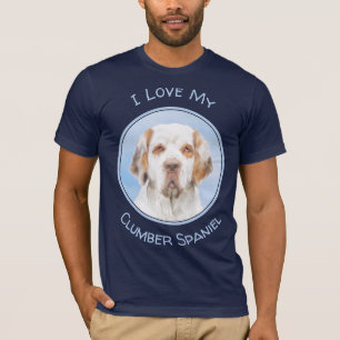 Clumber-spaniel schilderen - Kute Original Dog Art T-shirt