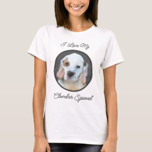 Clumber-spaniel schilderen - Kute Original Dog Art T-shirt