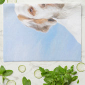 Clumber-spaniel schilderen - Kute Original Dog Art Theedoek (Gevouwen)