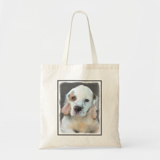 Clumber-spaniel schilderen - Kute Original Dog Art Tote Bag (Voorkant)