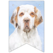Clumber-spaniel schilderen - Kute Original Dog Art Vlaggetjes (Tweede vlag)