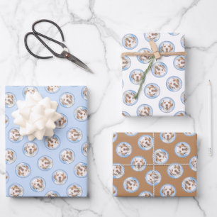 Clumber Spaniel Schilderen Schattigee Originele Pe Inpakpapier Vel