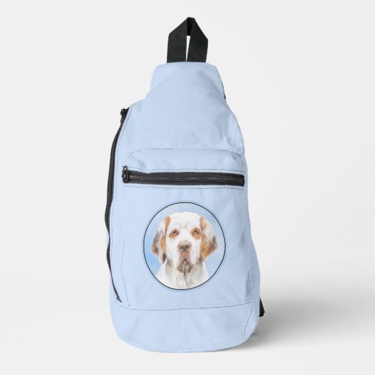 Clumber Spaniel Schilderen Schattigee Originele Pe Sling Bag (Voorkant)