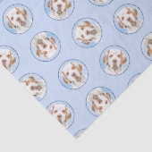 Clumber Spaniel Schilderen Schattigee Originele Pe Tissuepapier (Detail)