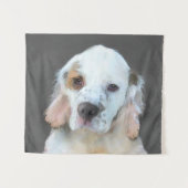 Clumber Spaniel Schilderij - Mooie Originele Honde Wandkleed (Voorkant (horizontaal))