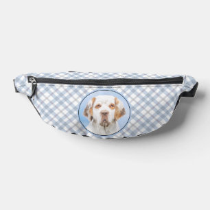 Clumber Spaniel Schilderij Mooie Originele Huisdie Heuptasje