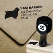 Clumber Spaniel Silhouet Retouradres Rubberstempel