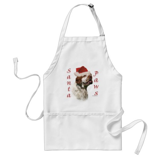 Clumber Spaniel Sinterklaas Pootjes Standaard Schort (Voorkant)